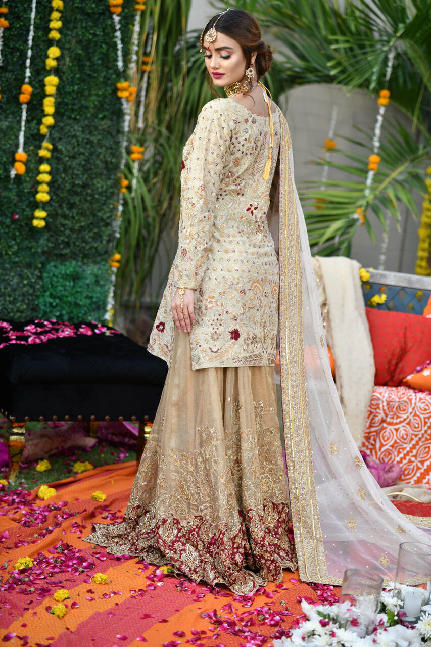 Gold and Maroon Gharar