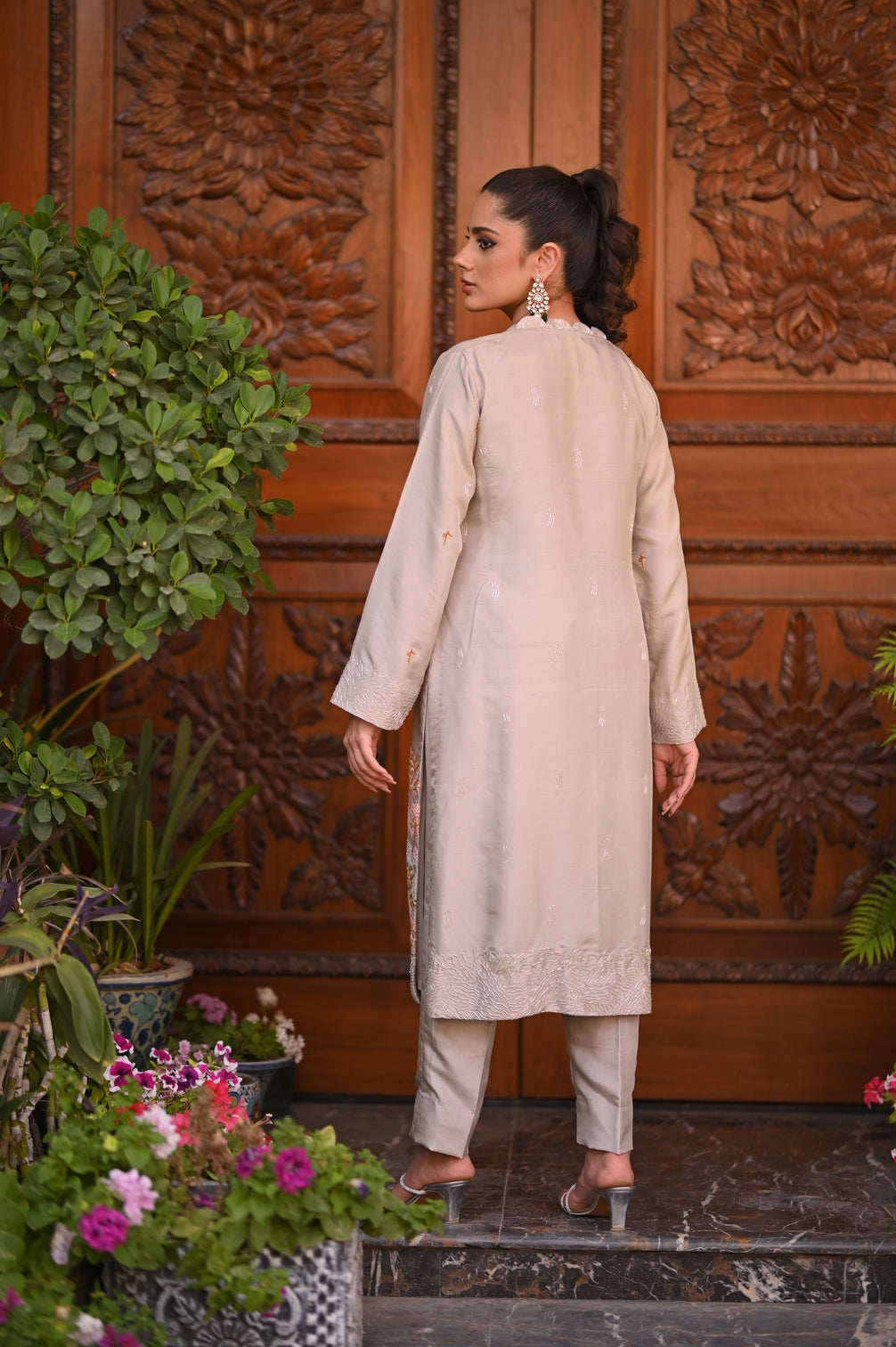 Grey raw silk - Signature