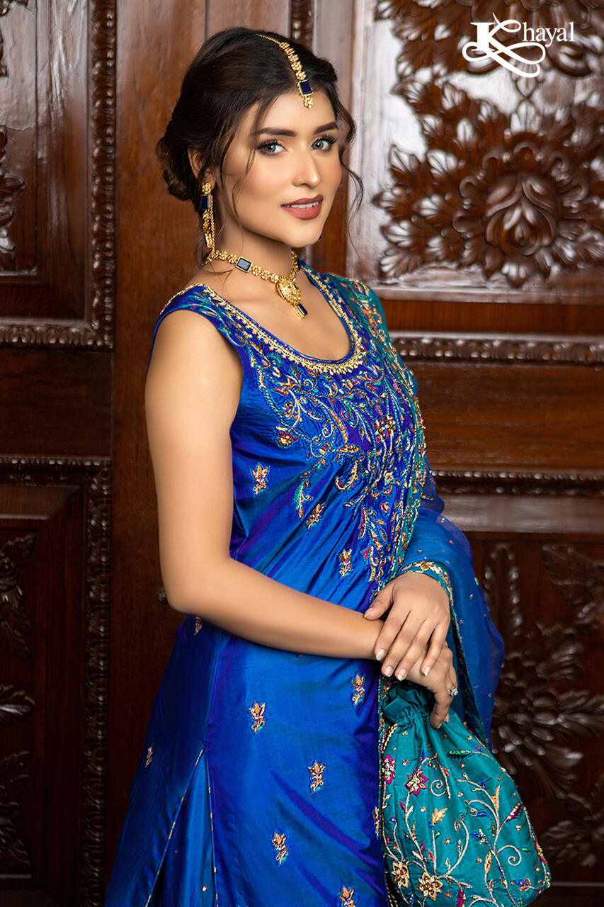 Electric Blue Lehenga