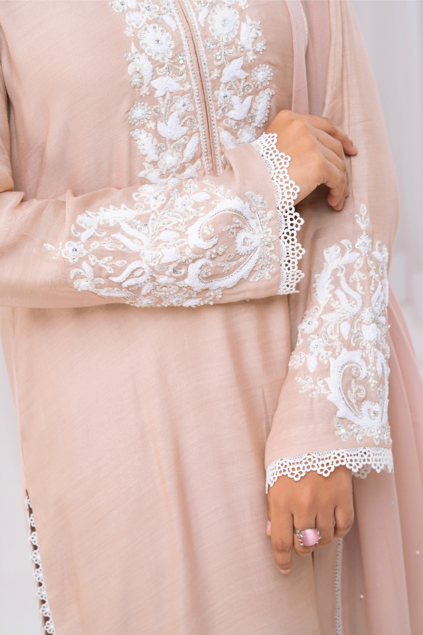 Beige Khaddi Silk