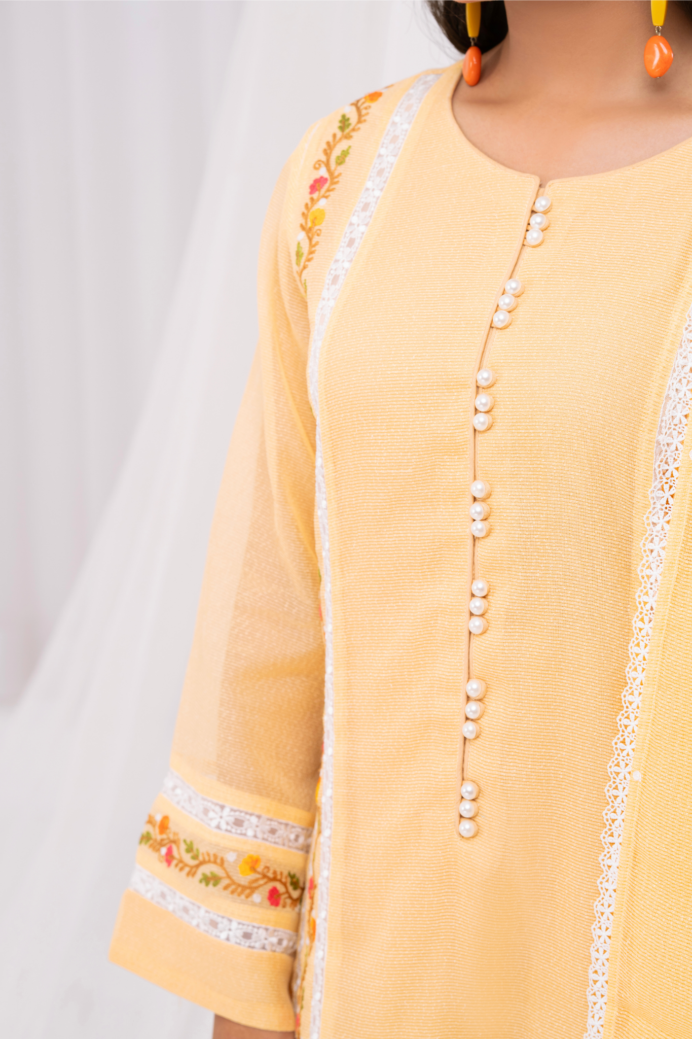 Yellow khaddi net